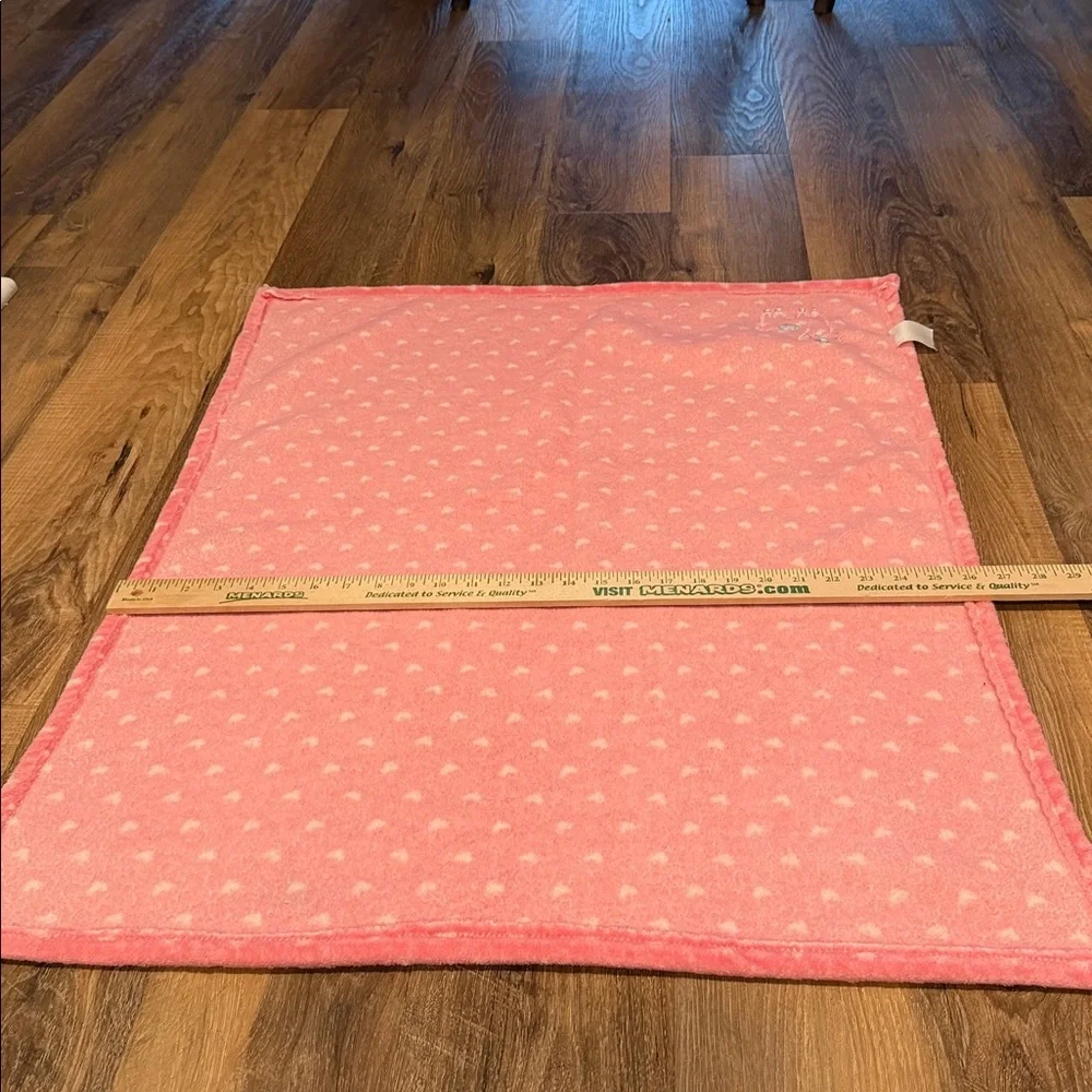 HTF le bebe FAVORITE Pink Llama/Alpaca Heart Baby Blanket/Lovey